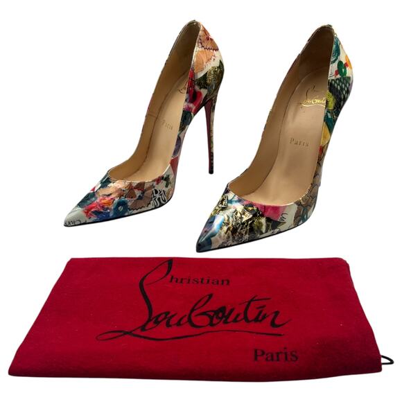 Christian Louboutin Shoes - Christian Louboutin So Kate 120 Patent Trash Pointed Toe Pumps Heels Size 38 / 8